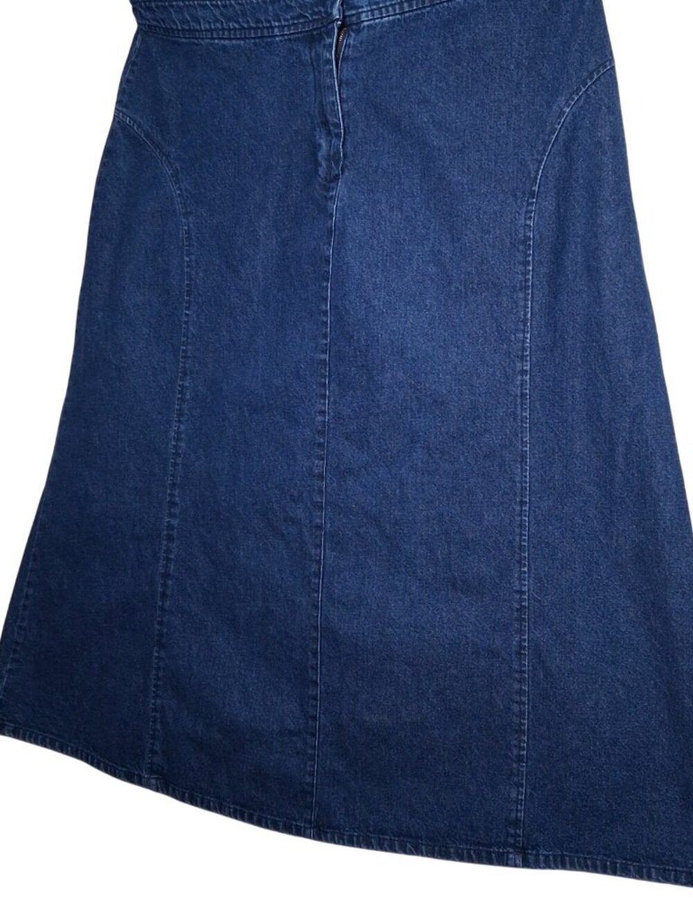 Vintage 1990s Jessie Sport Denim Skirt Plus Size 18W Blue Jean Midi Western - Picture 3 of 9